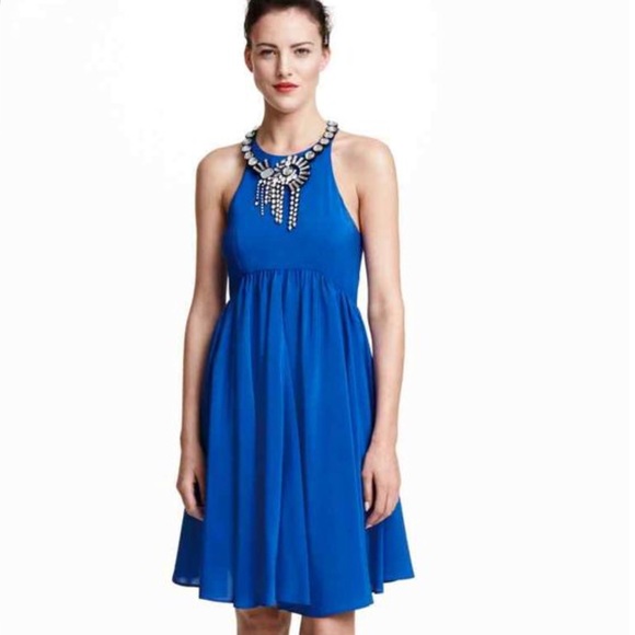 H&M Dresses & Skirts - H&M halter neck blue dress